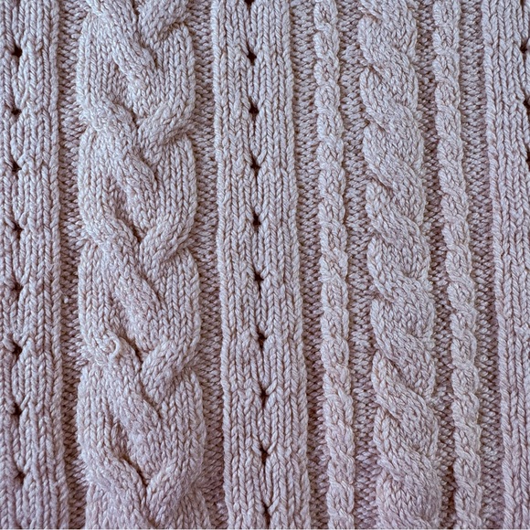 Intimately Free People XS Cable Knit Crop Top Cream Tan Preppy Academia Grunge - Picture 4 of 9